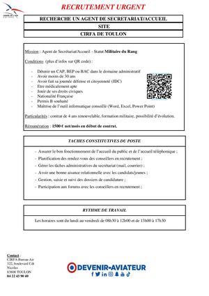 Fiche De Poste Cirfa Toulon