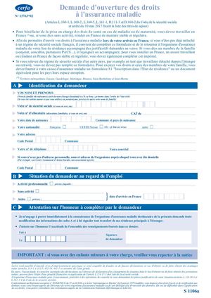 Ameli Ouverture De Droits Cerfa 15763 02