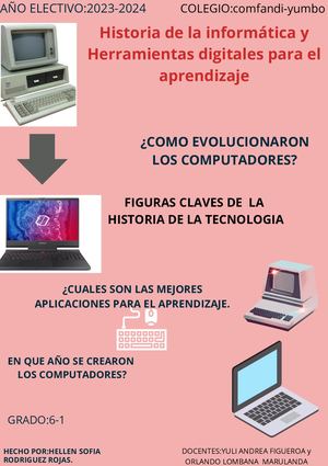 Historia de la informática y Herramientas digitales para el aprendizaje - HS