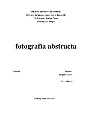 Fotografía Abstracta