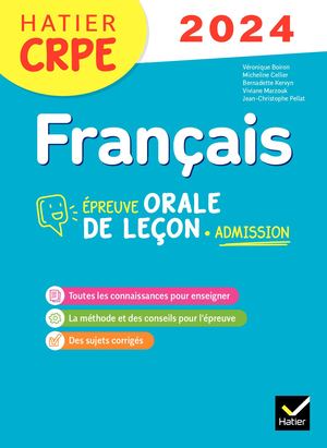 Français - CRPE 2024-2025 - Epreuve orale d'admission