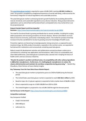 Yeast Beta Glucan Market