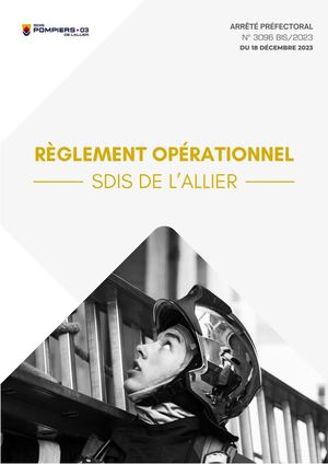 Règlement Opérationnel Sdis03