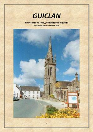 Guiclan, fabricants de toile, propriétaires et julots