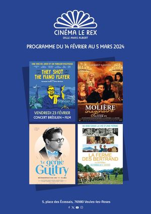 Programme Cinema Rex de Veules les Roses Du 14 Fevrier Au 5 Mars