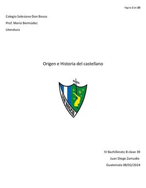 Historia Del Castellano, Literatura