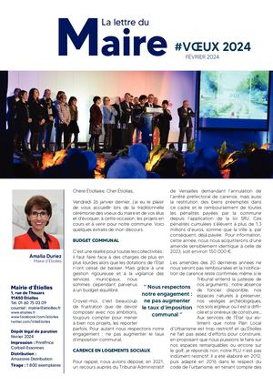 Lettre Du Maire - Voeux 2024