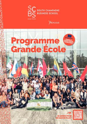PLAQUETTE PROGRAMME GRANDE ÉCOLE - SCBS - INTERNATIONAL FR