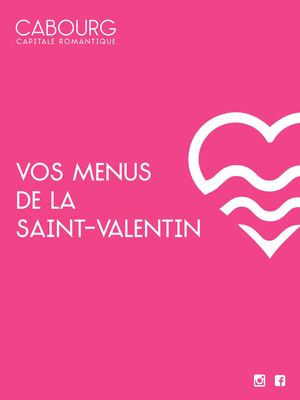 Menus Saint Valentin 2024