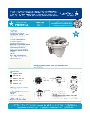 8MFSBVxxx - Standard Sump With 2'' NPT And Socket For Vinyl Fiberglass