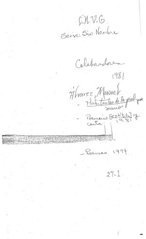 Caja 27 Revista Sin Nombre Coleccion Nilita Vientos