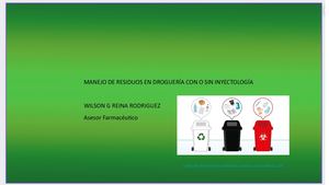 MANEJO DE RESIDUOS EN DROGUERÍAS