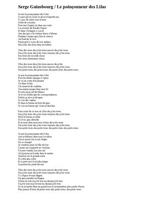 29 Serge Gainsbourg : Le Poinçonneur Des Lilas