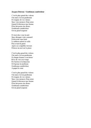 23 Jacques Dutronc : Gentleman Cambrioleur