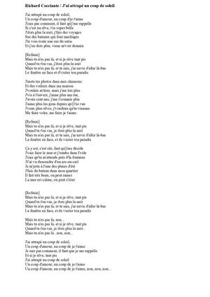 17 Richard Cocciante : J Ai Attrapé Un Coup D'soleil