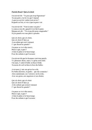 14 Patrick Bruel : Qui A Le Droit
