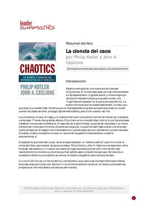 Chaotics La Ciencia Del Caos