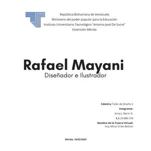 Rafael Mayani Memoria Descriptiva