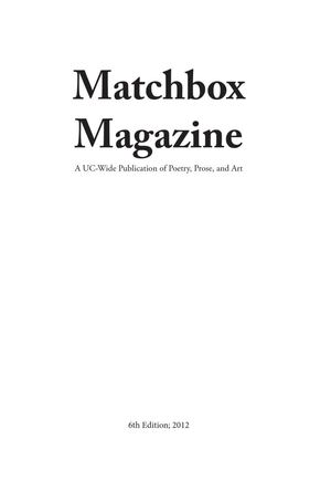 Matchbox Magazine Issue 6