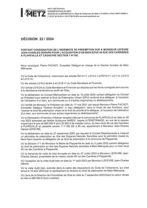 Décisions Conseil 05 Février 2024