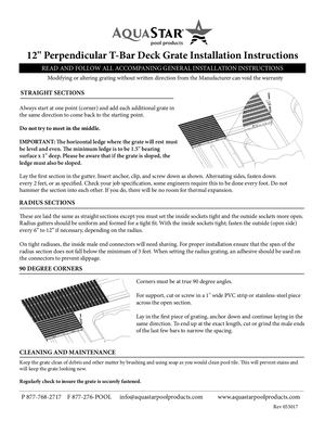 TBar Instructions - IN027 053017