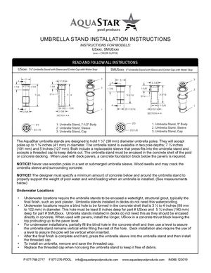 Umbrella Stand Instructions - IN006 123019