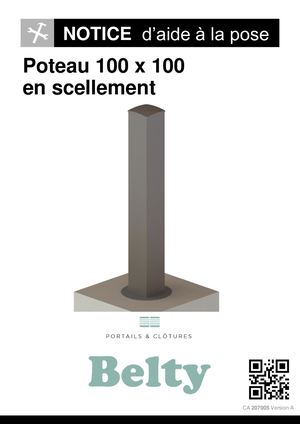 Notice Poteau 100 X 100 Scellement