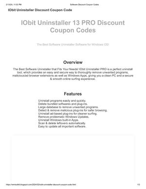 $8.86 - IObit Uninstaller PRO Discount Coupon