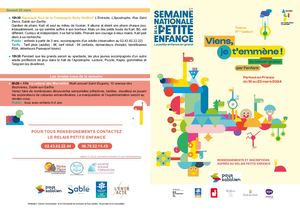 Dépliant Semaine De La Petite Enfance 2024