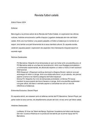 Revista Futbol Català