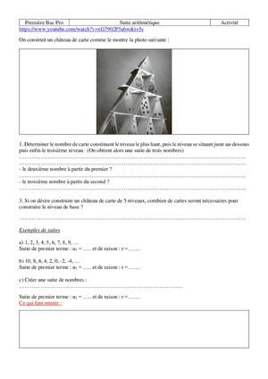 Dossier Suite Arithmétique