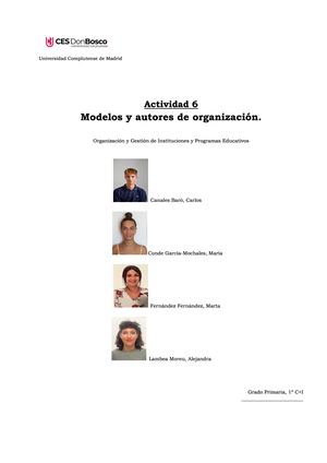 Act 6 Organización