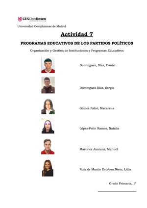Actividad 7 Creación Partido Político