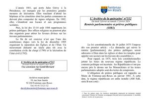 AMFAR A15 512 Rentree parlementaire et prières publiques 1881