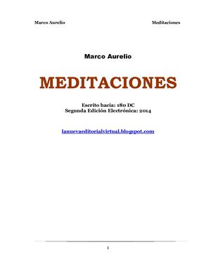 Meditaciones De Marco Aurelio