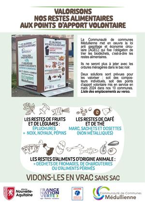 Déposons nos restes alimentaires aux points d'apport volontaire