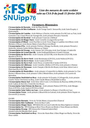 Mesures Carte Scolaire Seine-Maritime