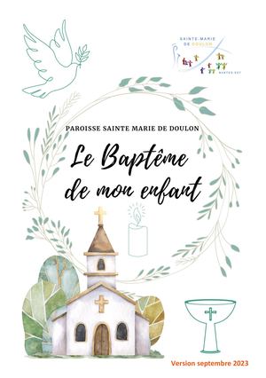 Parcours baptême pour les enfants 0-6 ans 2024 Sainte Marie de Doulon