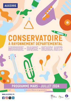 Prgoramme Conservatoire Mars Juillet 2024