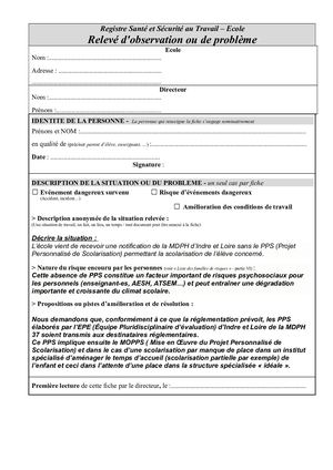 Fiche Rsst Modèle De Fiche éLève Mdph Absence De Pps