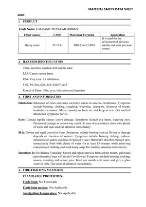 Material Safety Data Sheet 1