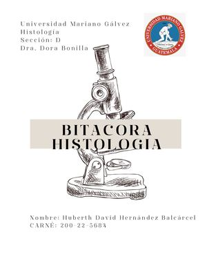 Bitácora Modulo 1 Histología
