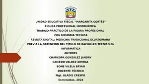 MEDICINA TRADICIONAL ECUATORIANA