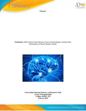 Glosario Neuropsicologia