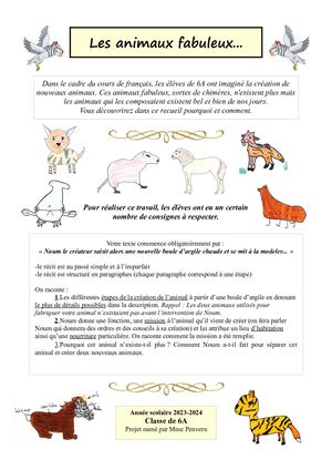 Recueil Animaux fabuleux 2024