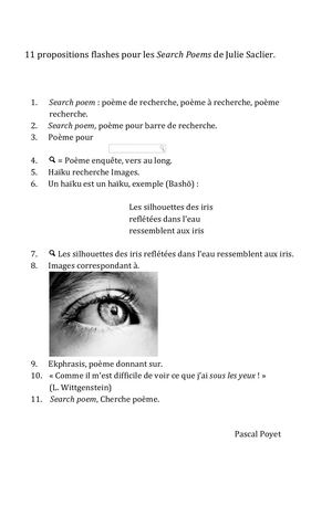 Search Poems 01 à 13