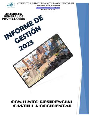 Informe Gestion Castilla Occidental 2023