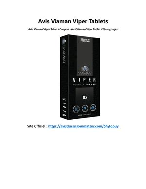 Avis Viaman Viper Tablets - Avis Viaman Viper Tablets Coupon - Avis Viaman Viper Tablets Témoignages