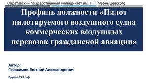 Пример профиля должности