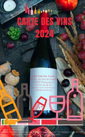 Carte Des Vins 2024